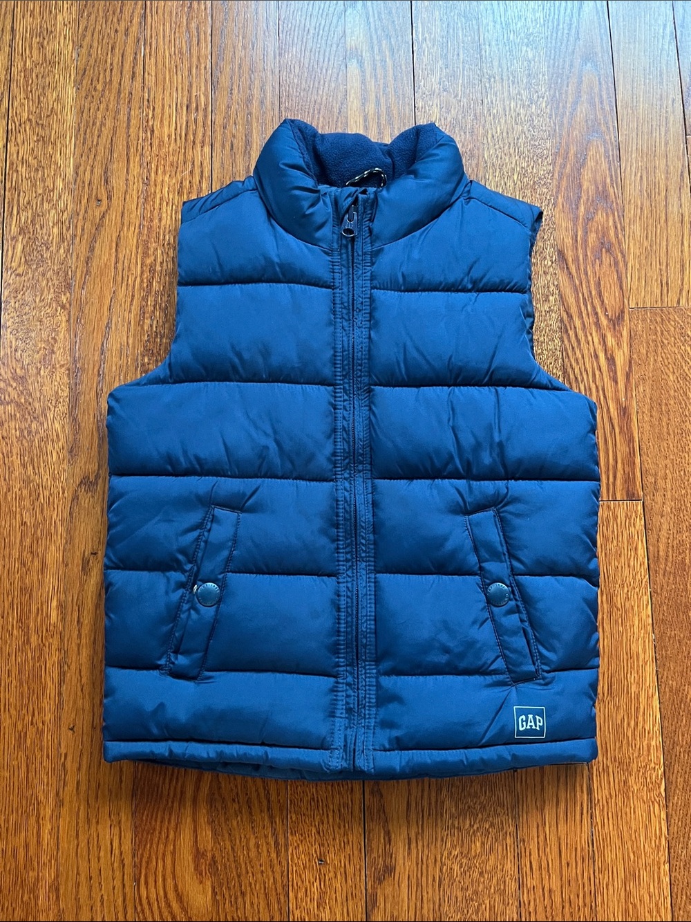 GAP Blue Quilted Sleeveless Puffer Vest